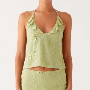 Pepper Mayo Beaded Halter Top